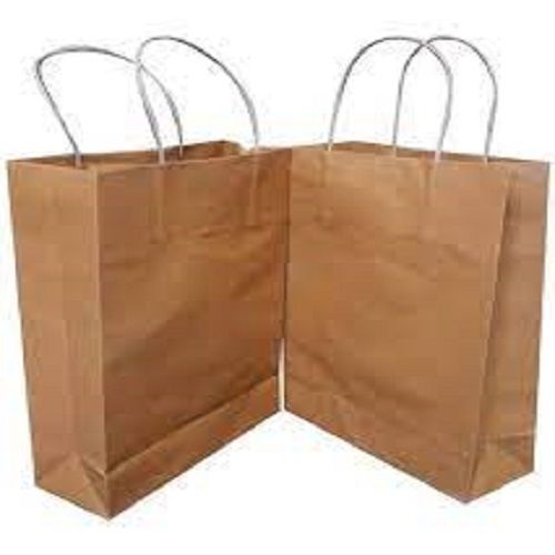 Disposable Paper Bag - Rectangular Design, High Weight Bearing Capacity, Easy to Carry, Timely Delivery