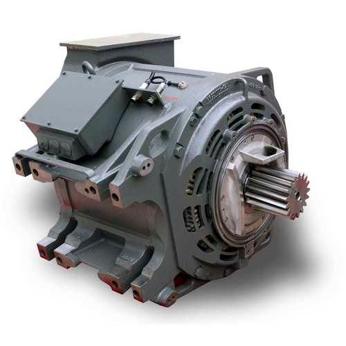 Black High Efficient And Hard Structure Single Phase Silver Mild Steel Traction Motor For Industrial Uses