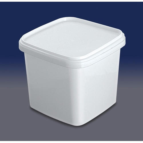 Highly Durable White Plain Plastic Shrikhand Container