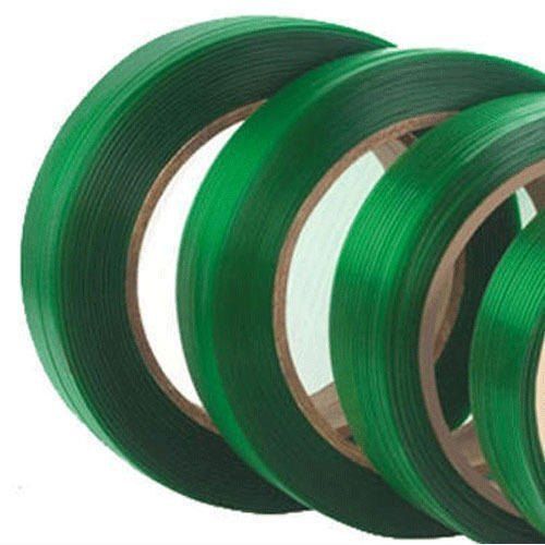 White Plain Green Pet Strapping Roll With 12 Mm Width And 0.5 Mm Thickness