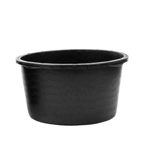 Plastic Fine Finishing Black Color Plain Round Storage Tub For Bath Use, Household 