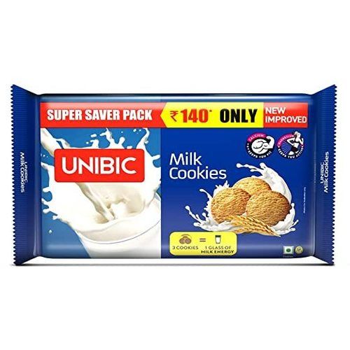 Unibic Cookies Milk Cookies Made With Love And The Best Of Ingredients Fat Content (%): 19.50G Grams (G)