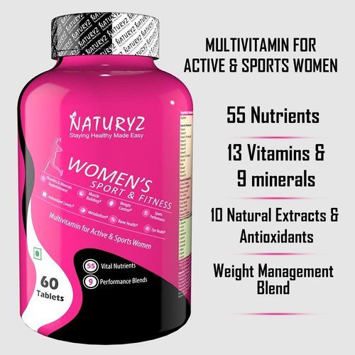 100% Vegetarian Dope Free Multivitamin Tablets For Active And Sports Women