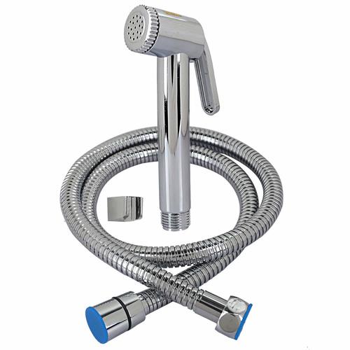 Round 15Mm Silver Aluminum Jet Spray Faucet For Bathroom With Easy To Install And Clean