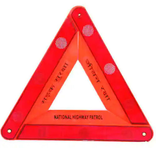 Adjustable Easy To Attach Road Safety Reflective Warning Triangle With Double Stand