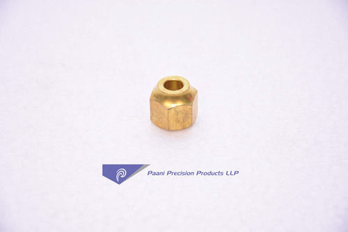 Brass Flare Nut For Air, Water, Oil, Fuels With Polished Finish And Standard Size Working Mediums: Water