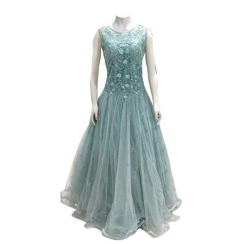 Dry Cleaning Machine Made Embroidered Party Wear Long Gowns(Anti Shrink And Anti Wrinkle)