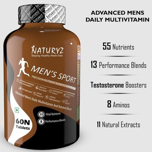 Muscle Growth, Stamina Booster, Bones Health Multivitamin Tablets For Men
