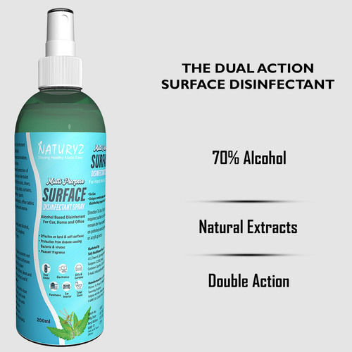 Naturyz 70% Alcohol Based Multipurpose Surface Disinfectant Spray With Natural Extract