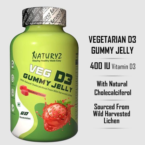 Naturyz Vegetarian Vitamin D3 Gummy Jelly With Cholecalciferol And Lichens
