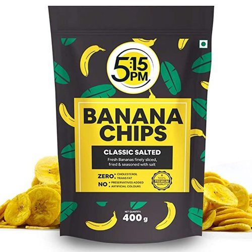 Yellow Banana Wafers Chips, Classic Salted Flavour, Solid, And Give Regular Energy Any Flavor Enhancers, 