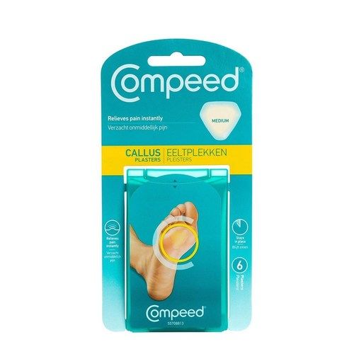 Compeed Fast Healing Callus Removal Plaster Strips (6 Pieces) Dimension(L*W*H): 15.1 X 8 X 1.6  Centimeter (Cm)