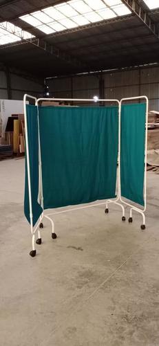 Hospital Bedside Screen With Stainless Steel Frame Commercial Furniture