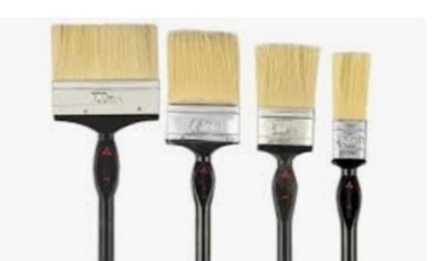 Portable Lightweight White And Black Paint Brush With Ergonomic Handle