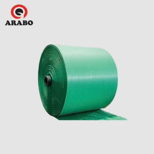 Poly Propylene Or High Density Poly Ethylene Pp And Hdpe Woven Green Colour Fabric Roll For Industrial Application