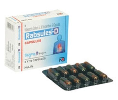 Rabsules D Rabeprazole Sodium And Domperidone Capsules, 3X10 Capsules General Medicines