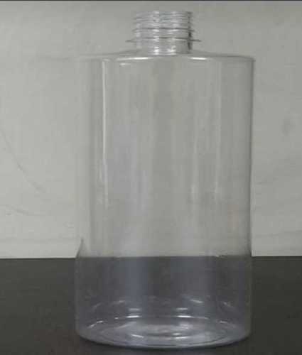 Round Shape Transparent Colour Pet Bottle For Cosmetic Usage, One Litre