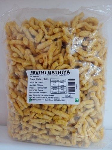 500G Methi Gathiya Namkeen, Sweet And Sour Bites Tastes Really One Of Its Very Own Kind Fat: 10 Grams (G)