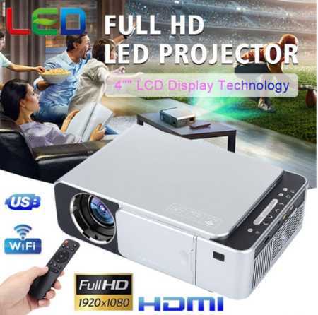 Portable T6 LED Smart WiFi Full HD Digital Projector with Resolution of 1280*720P