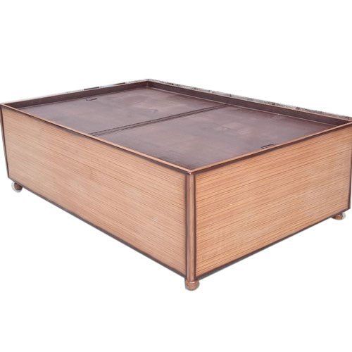 Premium Quality Strong And Durable Brown Teak Wood Single Bed