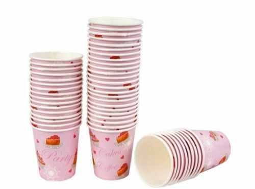 Multi Colors Printed Disposable Paper Coffee Cups For Events And Parties, 50 Pcs Pack 