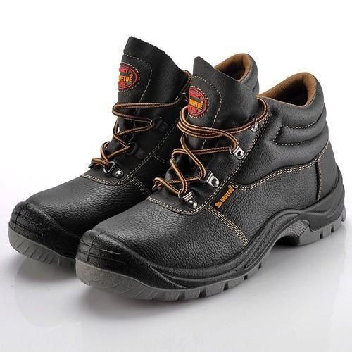 Black 6-10 Inches Industrial Mens Safety Shoes(Ankle Length)