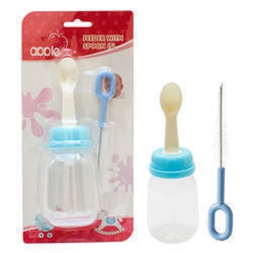 Baby Safe Silicone Fresh Food Feeder Bottle With Food Dispensing Spoon 