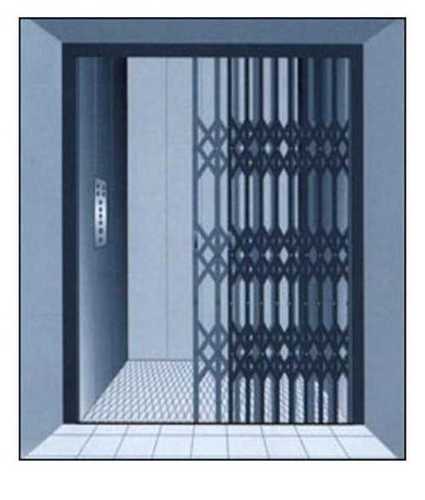 Black Colour Mild Steel Manual Passenger Elevator, 0.70mps To 1.25mps