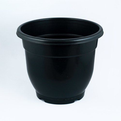 Highly Durable and Polished Finish Black Plastic Garden Pot