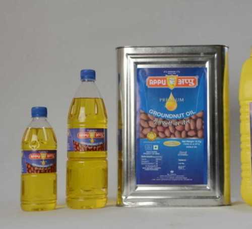 Hygienically Packed Freshness Yellow Colour Groundnut Oil For Cooking Use