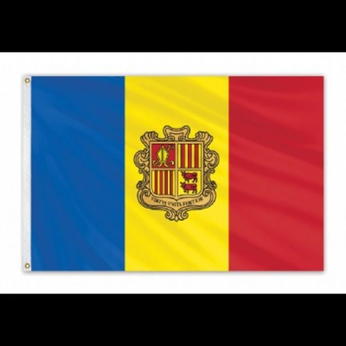 Aluminium Light Weight Elegant Look Anti Wrinkle 2X3 Inch Polyester Andorra Country Flag