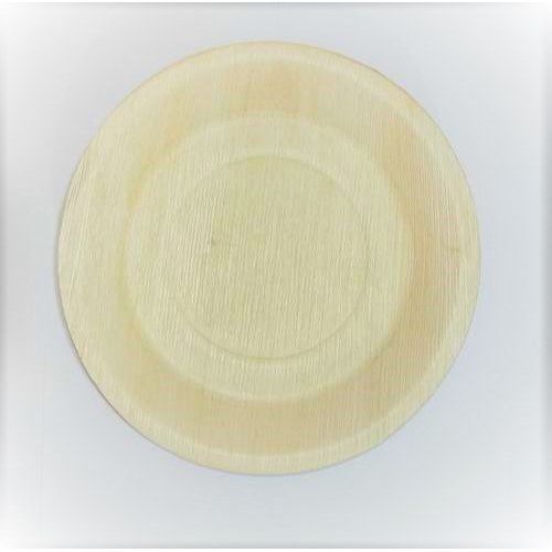 10 Inch Disposable Export Quality Round Shape Plain Areca Palm Leaf Plate