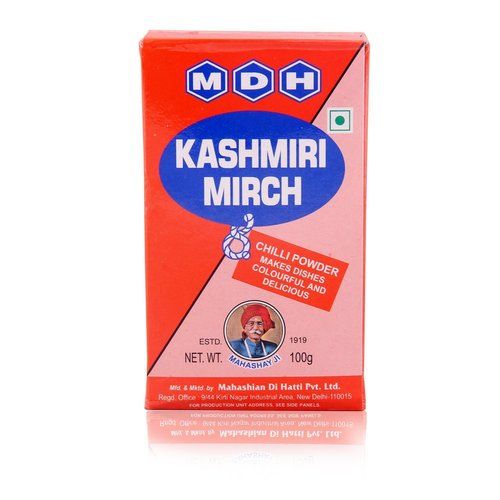 100g Mdh Rich Taste And Aroma Natural And Pure Kashmiri Mirch Box With No Artificial Color Added