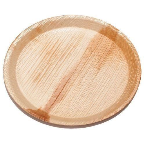14 Inch Round Light Weight Eco Friendly Areca Leaf Plate With Unique Design For Casual Gathering