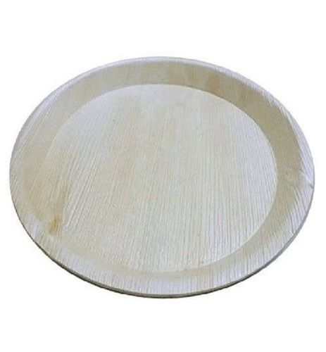 15 Inch Disposable Round Shape Brown Areca Leaf Plates For Food Serving