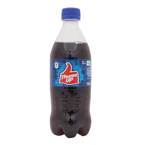 250ml Irresistible Taste Black Thums Up Cold Drink Bottle With No Color Added
