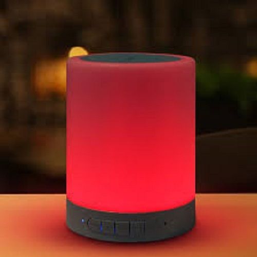 Red 5 Watt New Touch Lamp Bluetooth Speaker With 220 Outpur Power