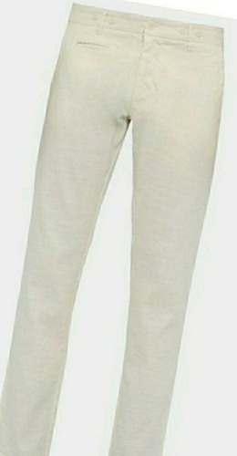 सफ़ेद पुरुषों के लिए 100% कॉटन कैज़ुअल लिनन पैंट (फॉर्मल और कैज़ुअल)