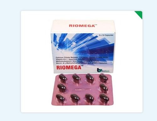 Riomega Calcium Citrate Maleate Calcitriol Omega Capsules