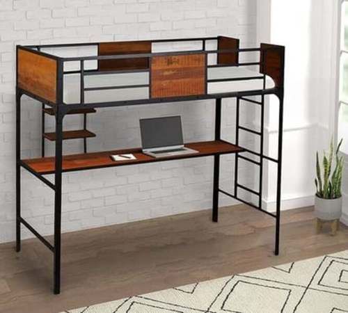 Capsules Single Metal Bunker Bed With Study Table