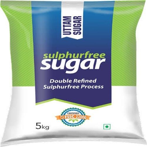 Uttam Sulphurfree Sugar With Double Refined Sulphurfree Process, 5 Kg