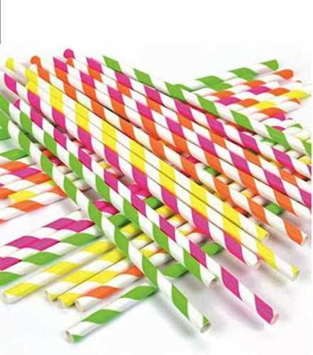 Biodegradable And 100% Compostable Multi Colour Disposable Paper Straw