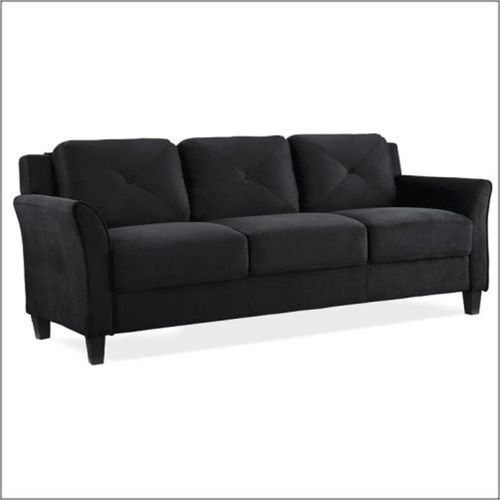 Durable Black 3 Seater High Density Foam Super Soft And Luxurious Home Living Room Sofa Set