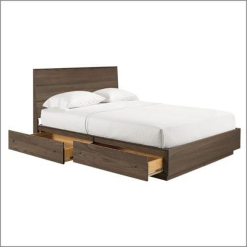 Modular Handmade Termite-Proof Wooden Double Bed With Storage Sliding Drawers