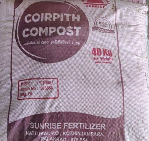 सभी प्रकार की फसलों के लिए सनराइज कॉयर पिथ कम्पोस्ट पाउडर उर्वरक - 40 KG पैक 