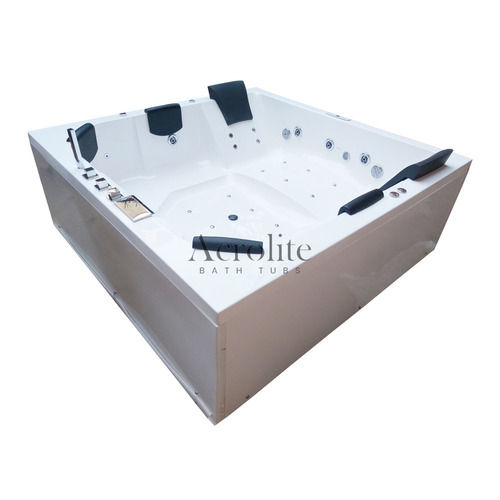 1950 x 1950 x 650 MM Discovery AT-9323 Beautiful Elegant Design White Rectangular Spa Bathtubs