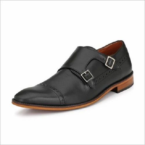 Breathable Alberto Torresi Mens Jaques Black Formal Shoes With Buckle Clousure, 6-10 Size