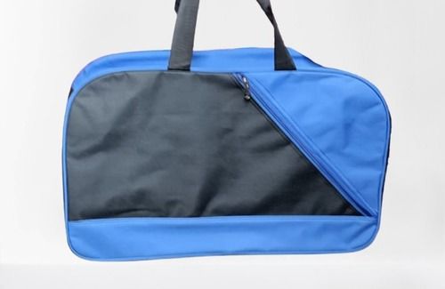 Blue And Black Colour Carry Bags Wth Nylon Handle Fabric For Household Usage Bag Size: 23*14*11