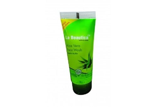 La Beautica Alchol-Free Pure Natural Aloe Vera Face Wash, 50Ml Color Code: Green