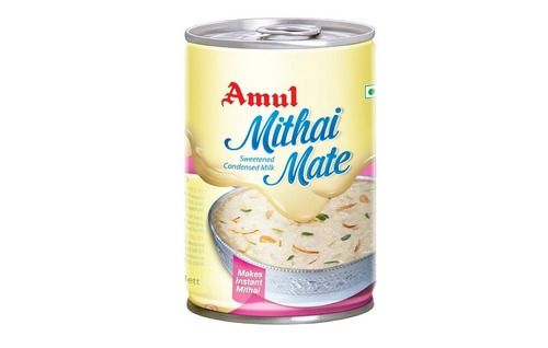 Mouthwatering Taste Amul Mithai Mate Eoe Tin Sweetened Condensed Milk (400G} Additional Ingredient: 2 Cups Flour.     2 1/2 Cups Whole Milk.     1 Tablespoon Baking Soda.     2 Tablespoonbutter (Melted)     Pinch Of Salt.     1/2 Vanilla Stalk Or Few Drops Vanilla Extract (Optional)     Vegetable Oil (For Pan)     1 Tablespoonorange Thick Syrup [Asrequired]